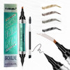 Yemomo 2 In 1 Eyebrow And Eyeliner Ink Pen Four Claw Tip Waterproof Long Lasting Available In Light Brown Dark Brown Grey Black 2 Dark Brown