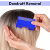 4Pcs Lice Comb Double Sided Fine Tooth Combs Double Sided Lice Flea Combs For All Hair Types White Deep Blue Orange Black