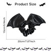 Halloween Bat Hair Scrunchies For Women Goth Hair Accessories Black Bats Headbands Elastic Hair Ties Black Bat Scrunchies Gothic Hairband