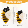 Dopenspi 2 Sizes Honeybee Claw Clips 2Pcs Bee Hair Clip Rhinestones Funny Bee Hairs Accessories Non Slip Cute Acetate Animal Clips Honeybee