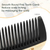 Bamboo Fine Tooth Detangling Comb Anti Static For Curly Thick Hair Beard