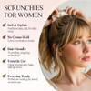 Galaglimmer Scrunchies For Women 3.5 Inch Cotton Scrunchies For Thick Curly Hair No Crease Hair Ties Ideal For Workouts Sports Everyday Wear