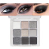 Guantian Black Smoky Eye Shadow Palette Black Dark Grey Smokey Goth Makeup Pallet 9 Soft Matte Shimmer High Pigmented Basic Black White