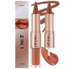 Jutqut Lip Liner And Gloss Lipstick Combo 2 In 1 Dual Ended Lip Combo Set Nude Brown Velvet Matte Lip Liner And Buildable Light Brown Glowy