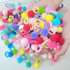 20Pcs Toddler Girls Colorful Pom Pom Hair Ties No Damage Elastic Ponytail Holders Hair Bands For Kids Teen 2 10 Years