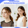 Dopenspi Crystal Rhinestone Headbands For Women Girls Fashion Sparkly Beaded Hair Hoop Fancy Dressy Headbands Hair Accessories Bling Padded