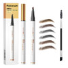 Nyxarajh 4 Claws Liquid Eyebrow Pencil Waterproof Natural Fine Line 3D Microblading Effect Professional Makeup Tool 2 Dark Coffee