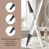 Nyxarajh 4 Claws Liquid Eyebrow Pencil Waterproof Natural Fine Line 3D Microblading Effect Professional Makeup Tool 2 Dark Coffee