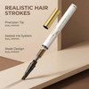 Nyxarajh 4 Claws Liquid Eyebrow Pencil Waterproof Natural Fine Line 3D Microblading Effect Professional Makeup Tool 2 Dark Coffee