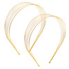 Jxiwfvl 2Pcs Gold Multi Layers Metal Headbands For Women Elegant Gold Thin Headband Metal Layered Hairbands Headpiece Non Slip Hair