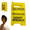 Overstimulated Caution Sign Hair Claw Clip Yellow Caution Hair Clip Do Not Approach Sign Hair Claws Hair Clips Funny Gag Gift For Women And