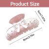 Bow Claw Clips For Women Pink Non Slip Sparkling Bow Hair Clips With Rhinestone Acrylic Strong Hold Clips Hair Accessories For Thin Thick