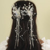 2Pcs Transparent Butterfly Hair Clips Crystal Rhinestone Tassel Hair Clips Fairy Butterflies Barrettes Decorative Hairclips For Women Trendy