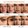Kikaru Multi Use Pot Concealer Full Coverage Makeup For Face Eye Body For Dark Circles Redness And Blemishes Nourishing Makeup For A More