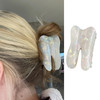 Tooth Hair Clips Personalized White Tooth Acetate Hair Claw Clip Funny Acrylic No Slips Hair Barrettes Oral Doctor Creative Jaw Clip Cute