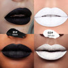 Hhltoh 2Pcs Black White Matte Lipstick Combo Set For Women Twist Up Cream Lip Art Stick For Halloween Cosplay Goth Stage Party Makeup Labial