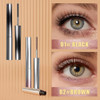 2Pcs Iron Wand Mascara 3D Curling Eyelash Iron Mascara Waterproof Mascaras Volume And Length Long Lasting Smudge Proof For Lengthening