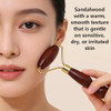 Kintegood Sandalwood Dual Head Facial Roller Copper Beads Massage Tool