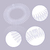 Aegypius 6 Pcs Full Circular Stretch Comb Headbands Plastic Flexi Comb Circle Headbands With Teeth For Women S Hair Transparent One Size