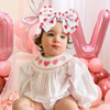 Oneninedream 7 Large Bow For Baby Girls High Stretchy Soft Nylon Headbands White Red Heart Hairbands With Bows Hair Accessories Newborn