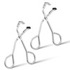 Mbaiyo Mini Eyelash Curler 2 Pack Small Metal Silicone Pad Lash Curler