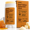 Beef Tallow Sunscreen Organic Stick Spf 50 Non Nano Zinc Oxide Tallow Based Mineral Sunscreen With Honey And Beeswax For Face And Body Water