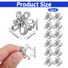 Mini Flower Hair Clips 12 Pcs Silver Mini Claw Clips Cute Small Flower Hair Barrettes Metal Floral Decorative Hair Accessories For Women