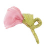 Fancy Sheer Tulip Flower Claw Clip For Thin Thick Hair Pastel Pink And Green Floral Hair Accessory For Women Daily Party Wedding Hairstyling