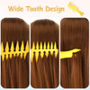Hair Wide Tooth Comb Double Sided Detangling Comb For Men S Hairstyling Gold