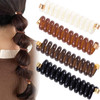 Smallcat 4Pcs Spiral Hair Ties 4 Colors Phone Cord Shape Hair Bands Elastic Rubber Ponytail Holders For Women No Crease Hair Accessories For
