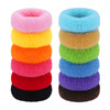 Boobeen 12 Pack Large Hair Elastics Seamless Coloured Stretch Rubber Bands For Thick Curly Hair Ponytail Holders For Women