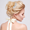 Pagow Crystal Flower Bridal Hair Clips 4Pcs Silver Elegant Hair Accessories For Women Girls Brides Wedding Party
