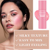 Cream Blush Stick With Brush Waterproof Multi Cream Makeup Stick Lightweight Long Lasting 2 In 1 Multi Blush For Cheeks And Lip Tint And