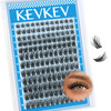 Kevkev Lash Clusters 144 Pcs Eyelash Clusters Wispy Natural Cluster Eyelash Extension Thin Band And Soft Mix Length Lashes Diy Lash