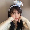 Kugiter Kawaii Spa Headband For Washing Face Cute Hairband For Make Up Washing Party Cute Headwear Costume Accessories For Woman Girls Blue