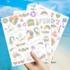 Temporary Tattoo For Kids Unicorn Rainbow Flower Cute 118 Glitter Styles Crown Swan Metallic Waterproof Groovy Fake Tattoos Body Face
