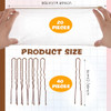 Abeillo Hair Net Set 20 Invisible 50Cm Hairnets 40 U Shaped Pins For Women Girls Ballet Buns And Dance Brown