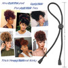 Adjustable Hair Ties For Thick Curly Hairstyles Afro Puffs Ponytails Locs Pineapples For Black Women And Girls Pack Of 6