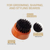 Red By Kiss Beard Brush With 100 Percent Natural Boar Bristles For Men Premium Wooden Brush Beards Mustaches Grooming Shaving Comb Tame And