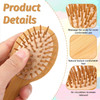 Natural Bamboo Brush Mini Paddle Detangling Hairbrush Portable Bamboo Bristles Scalp Massage Comb Anti Static Pocket Size Wooden Travel Hair