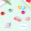 Hair Beads 100 Pcs Rainbow Mini Hair Clips Braid Clips