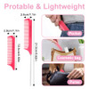 2Pcs Retractable Rat Tail Comb For Parting Protable Fine Tooth Teasing Comb For Styling Long Steel Pin Rat Tail Comb For Women Girls Hair