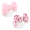 Lanmerry Valentine Headband For Girls Waffle Tied Bow Hairband Baby Heart Headband Organizer Pink Hair Bow Valentine S Day Accessories Gift