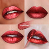 Dark Red Lipsticks For Women Metallic Glitter Long Lasting Lipstick