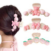 3Pcs Pink Hair Clips For Women 4 Fun Claw Clips For Thin Or Thick Hair Medium Nonslip Hair Claw Cute Hair Accessories Pink