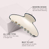 The Hair Edit Couture Claw Clip Lightweight Hair Clip For Women Ivory