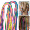 Nogeqi 64Pcs Hair Wrap String For Braid Colorful Hair Thread For Braids