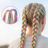 Nogeqi 64Pcs Hair Wrap String For Braid Colorful Hair Thread For Braids
