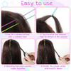 Nogeqi 64Pcs Hair Wrap String For Braid Colorful Hair Thread For Braids