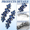 2Pcs Blue Hair Barrettes For Women Rhinestone Clips With Premium Crystal Jewelry Accessories For Women With Thin Thick Hair Secure Grip For
